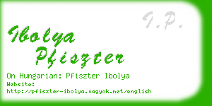 ibolya pfiszter business card